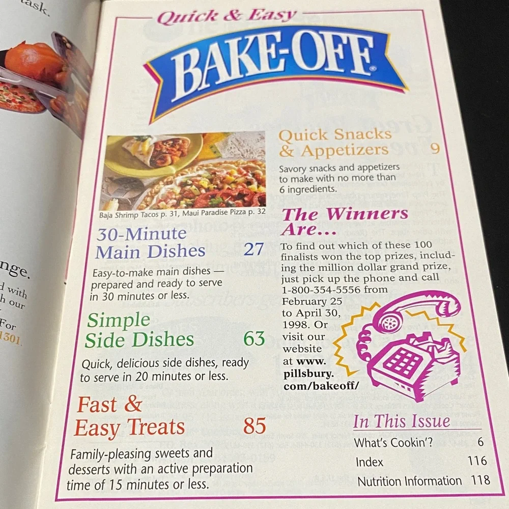 Four vintage Pillsbury and Better Homes and Gardens cookbook magazines